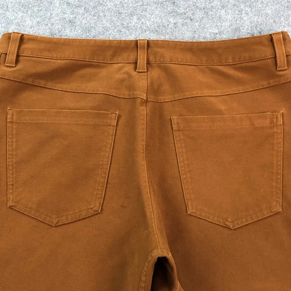 Lululemon Mens Canvas Pants 34x34 Brown Chino Slim Leg Stretch Athletic Pocket